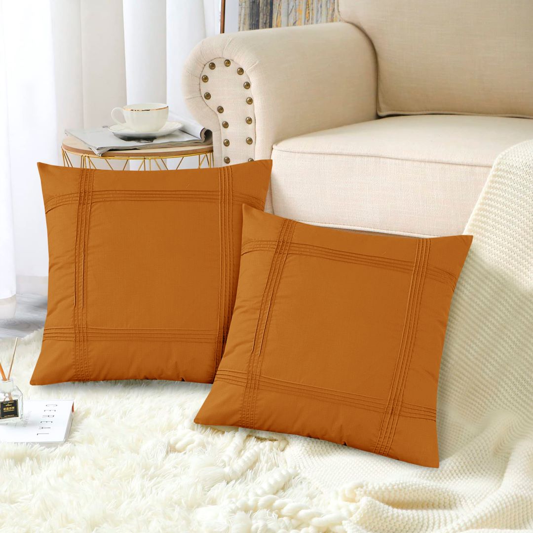 Square Pleated Cushion Cover (Pack of 2) RFS - Lotus