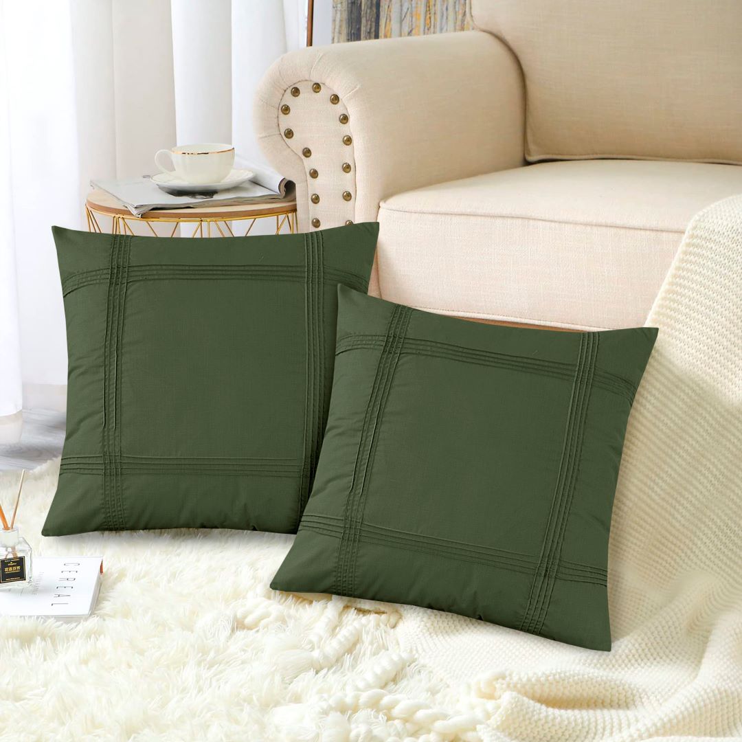 Square Pleated Cushion Cover (Pack of 2) RFS - Lotus