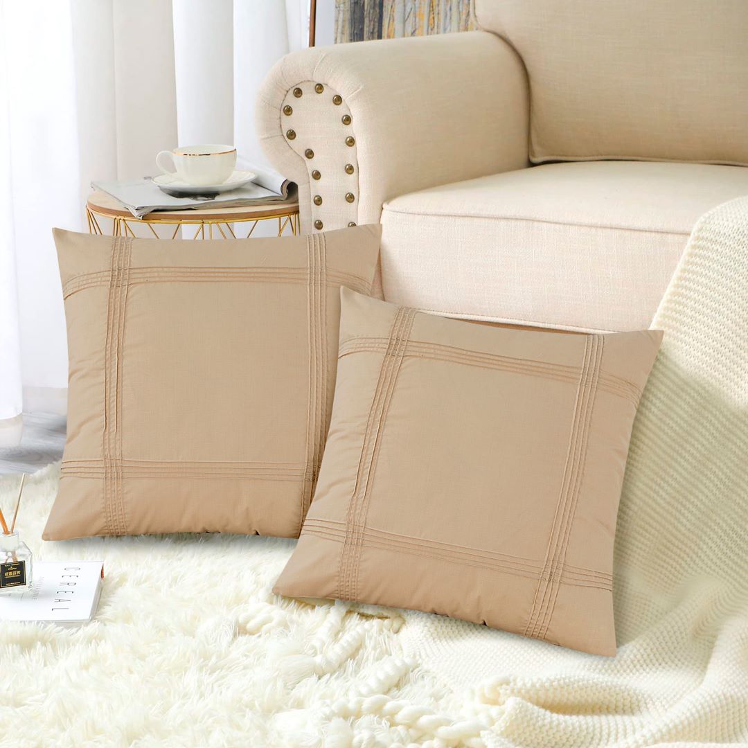 Square Pleated Cushion Cover (Pack of 2) RFS - Lotus