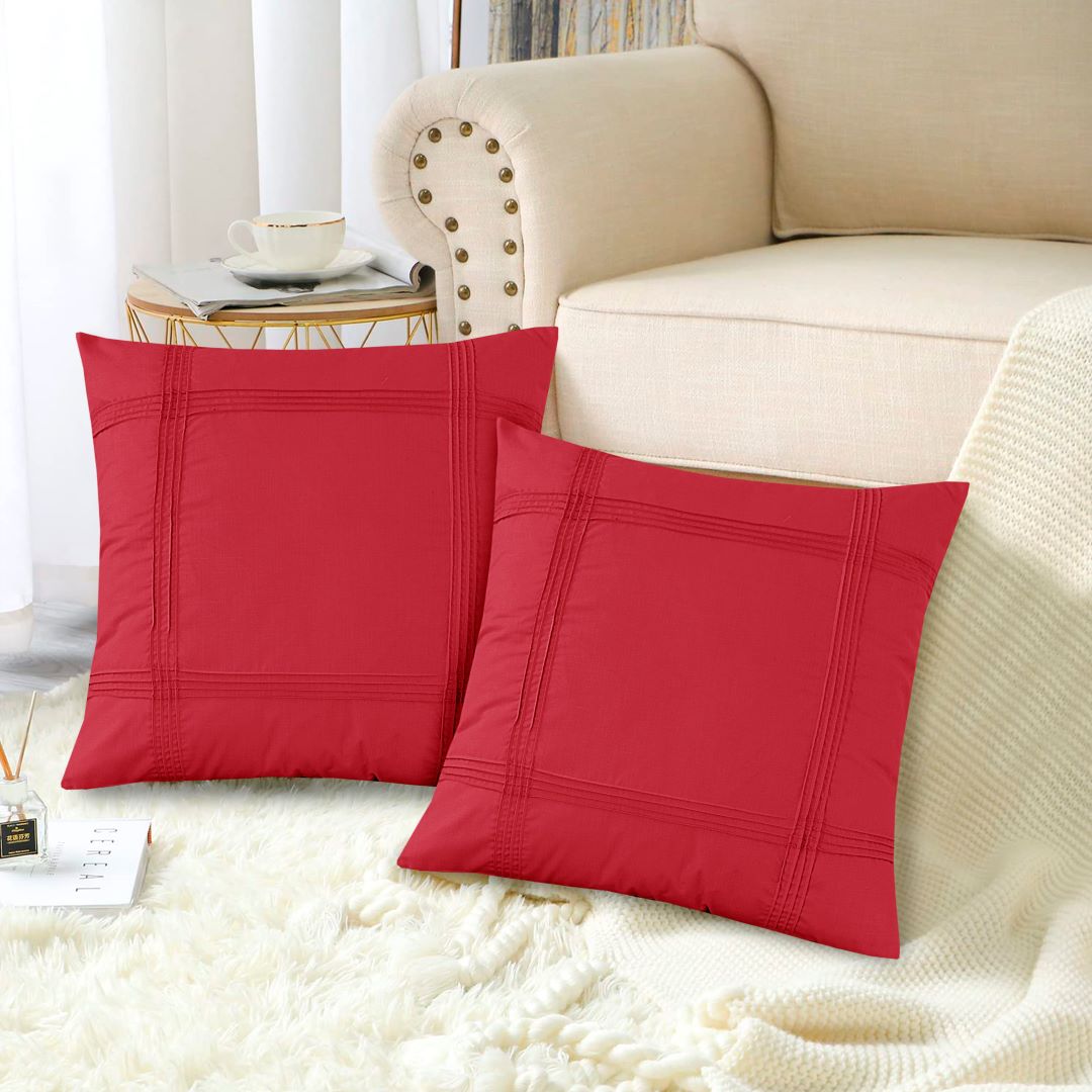 Square Pleated Cushion Cover (Pack of 2) RFS - Lotus