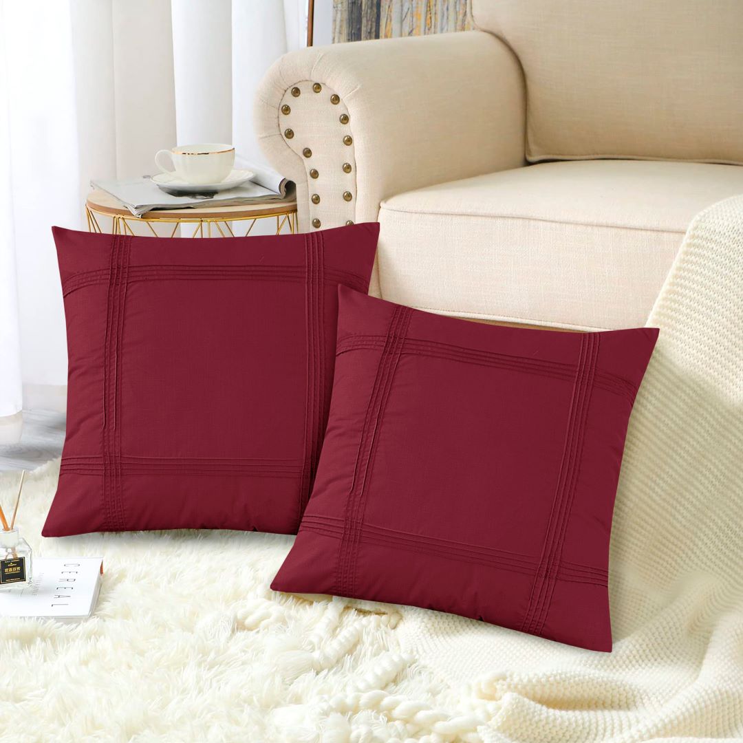 Square Pleated Cushion Cover (Pack of 2) RFS - Lotus