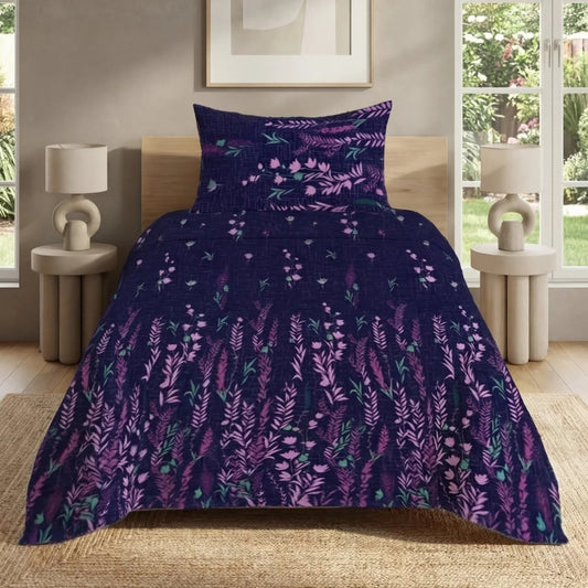 Ultra Soft Bed Sheet Set – Auraflora, Single Size, 2 Pc - Lotus