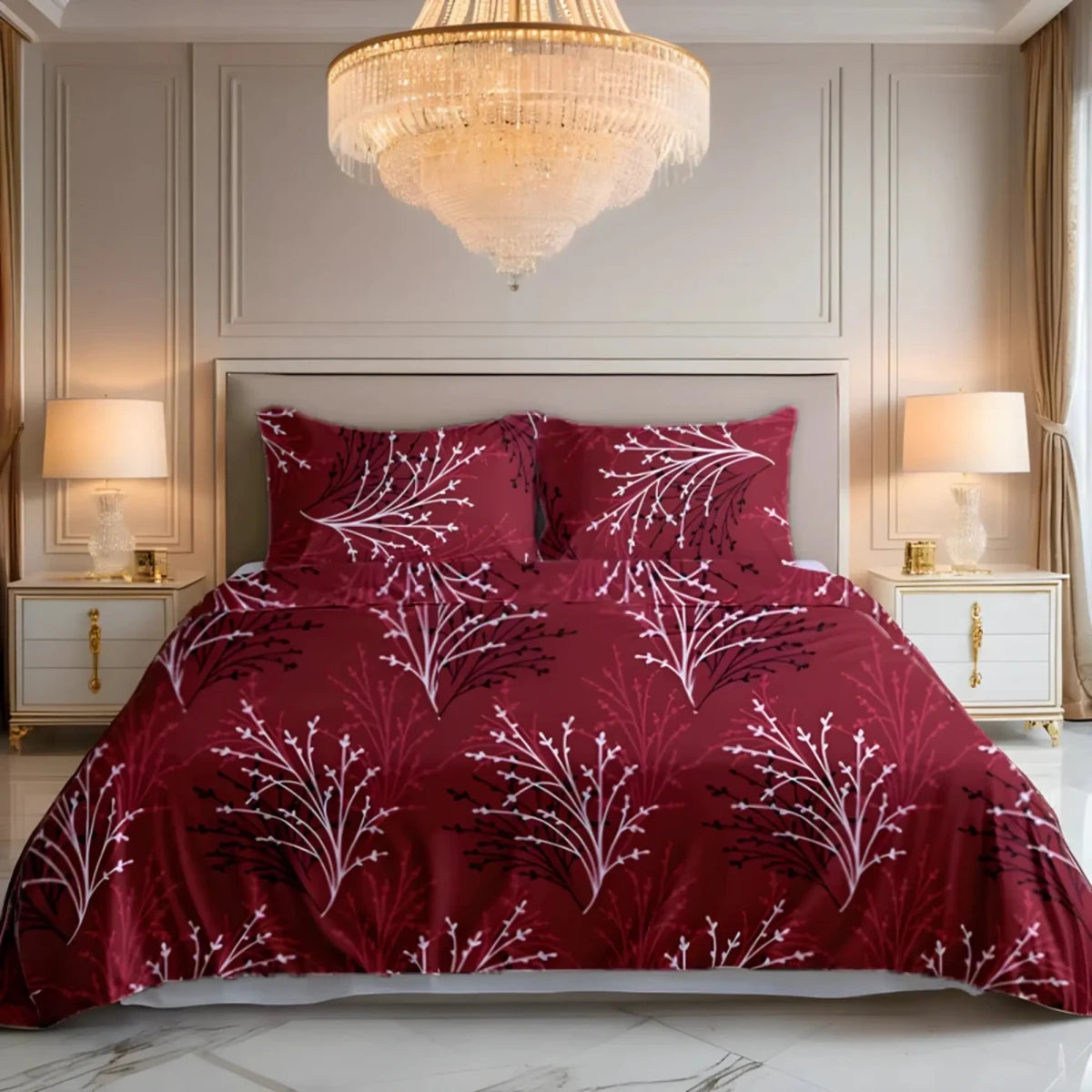 Ultra Soft Bed Sheet Set – Blossom, King Size, 3 Pc - Lotus
