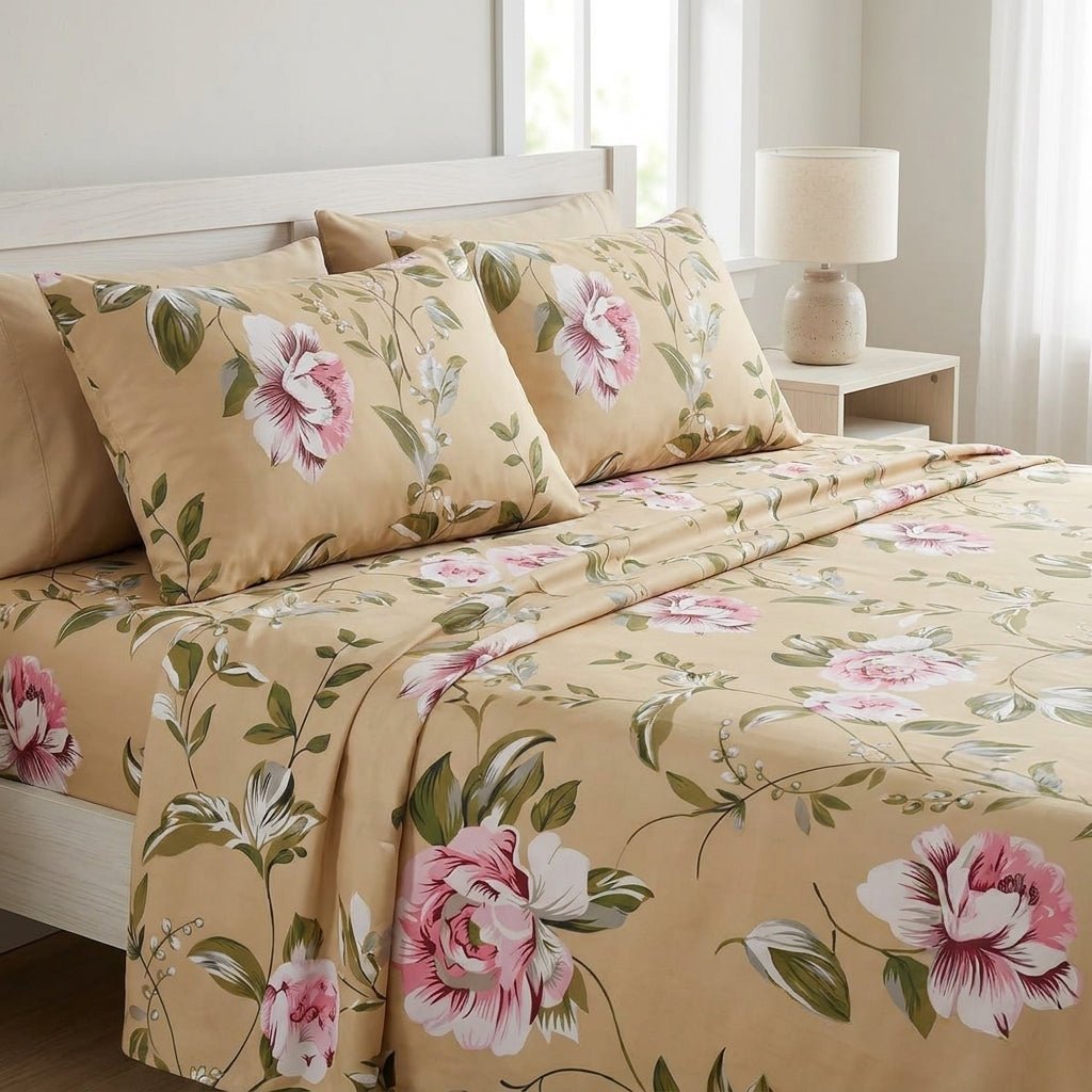 Ultra Soft Bed Sheet Set – Meadow, King Size, 3 Pc - Lotus