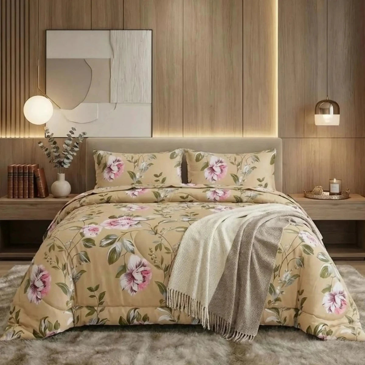 Ultra Soft Bed Sheet Set – Meadow, King Size, 3 Pc - Lotus