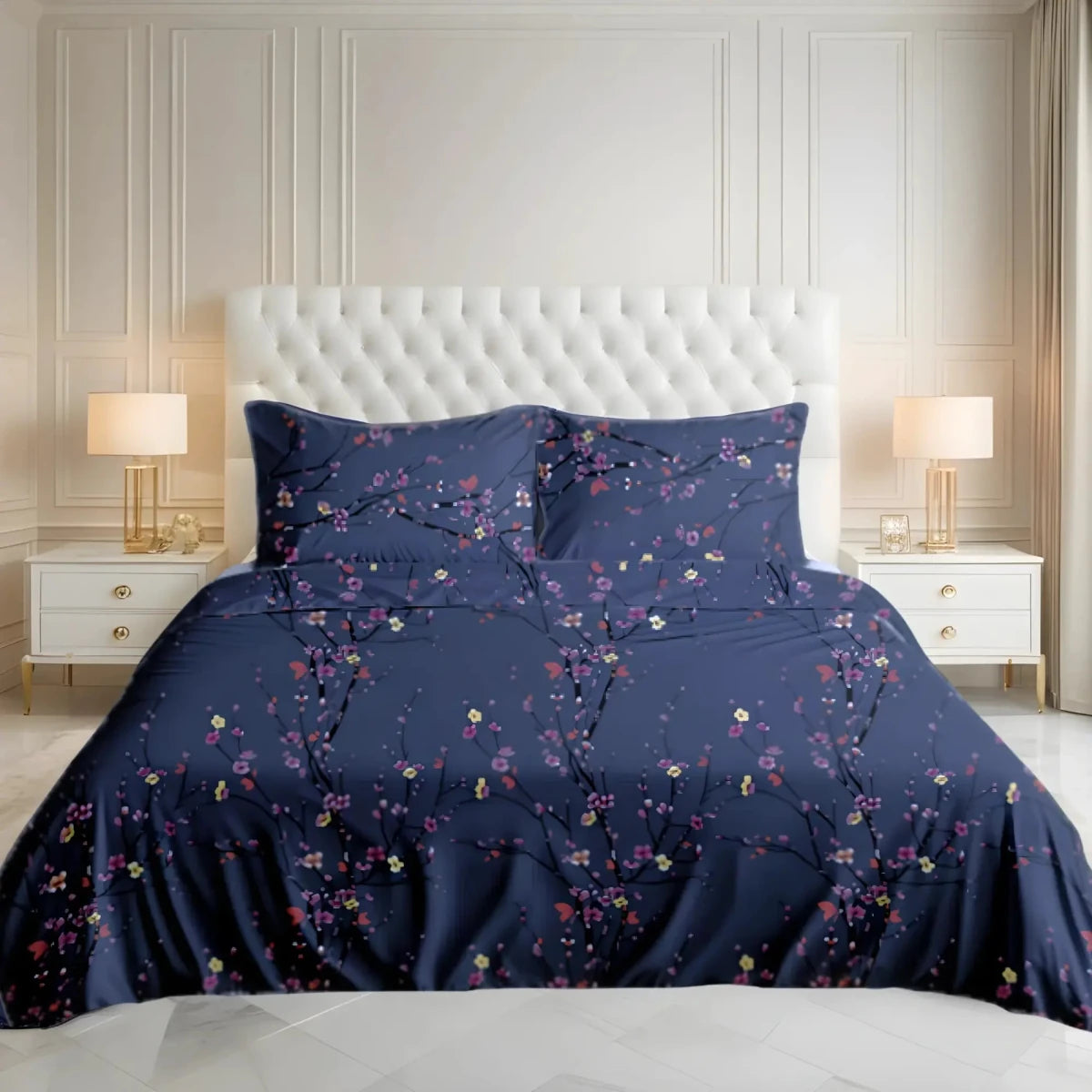 Ultra Soft Bed Sheet Set – Moonbloom, King Size, 3 Pc - Lotus