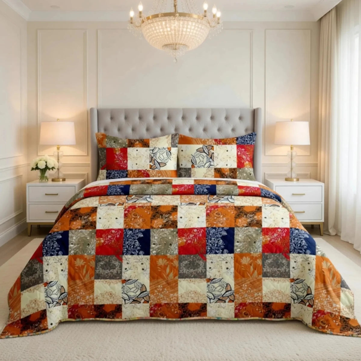 Ultra Soft Bed Sheet Set – Mosaic, King Size, 3 Pc - Lotus