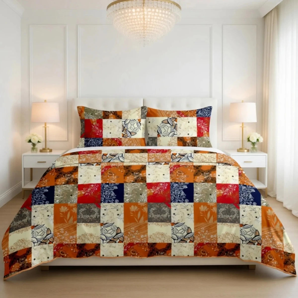 Ultra Soft Bed Sheet Set – Mosaic, King Size, 3 Pc - Lotus