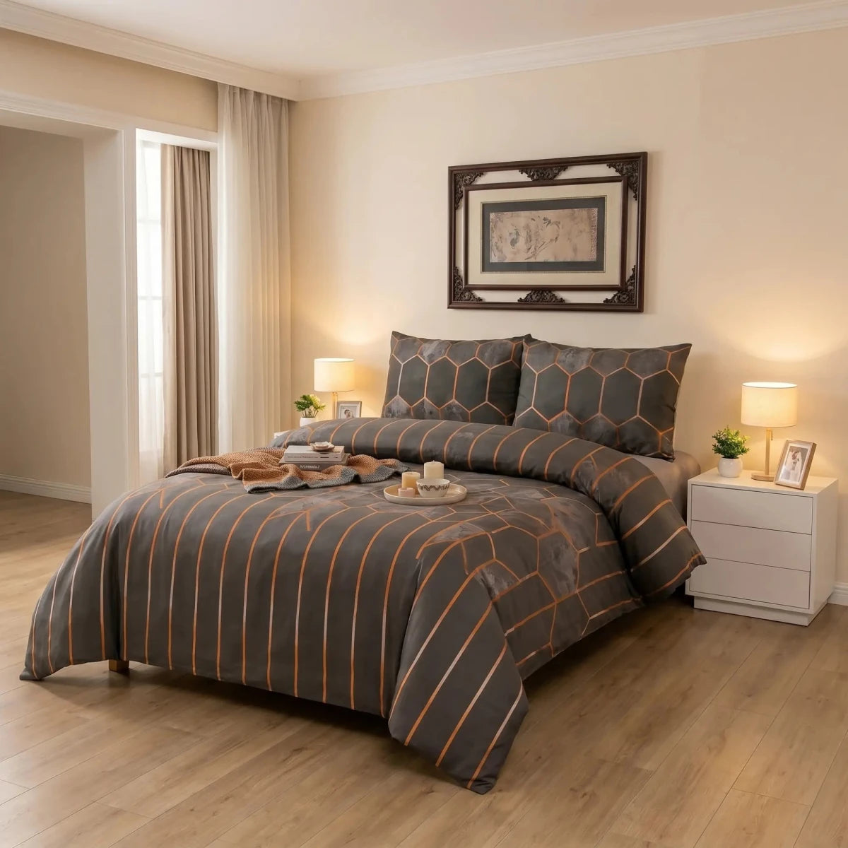 Ultra Soft Bed Sheet Set – Nexis, King Size, 3 Pc - Lotus