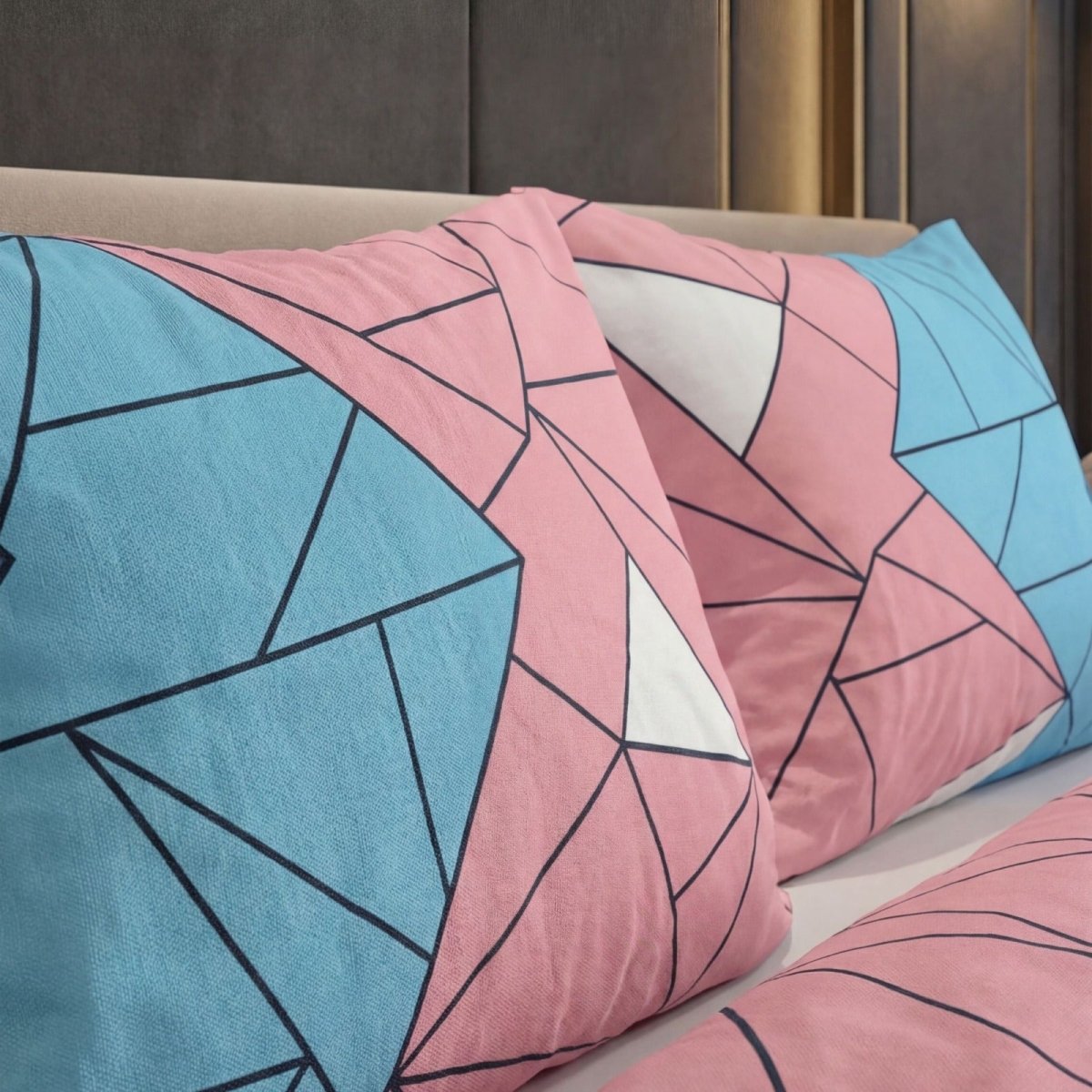 Ultra Soft Bed Sheet Set – Prismatic , King Size, 3 Pc - Lotus