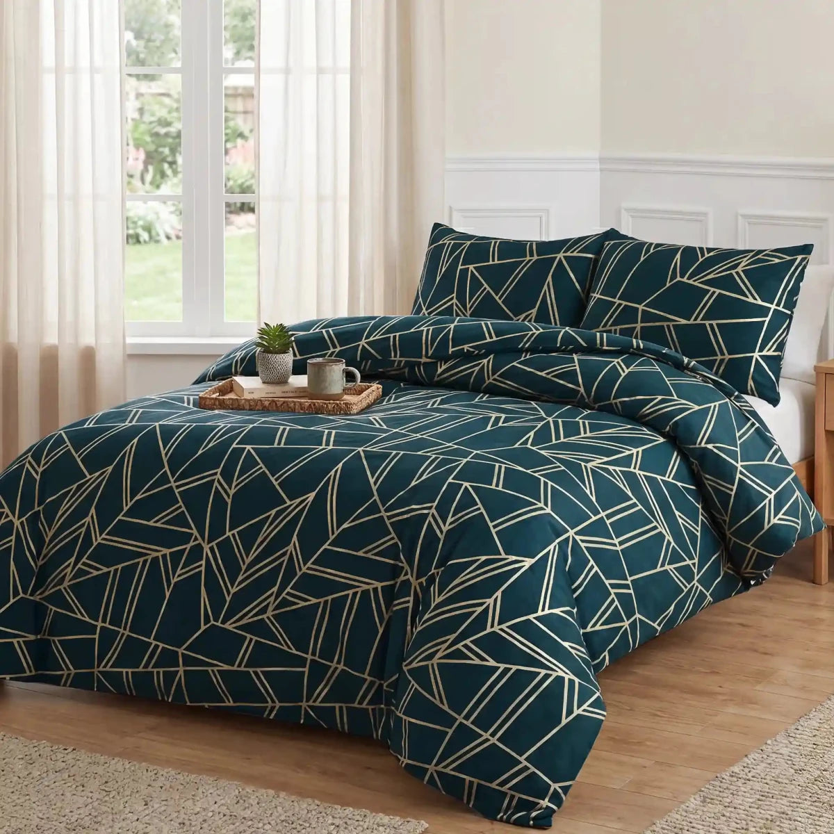 Ultra Soft Bed Sheet Set – Vertex, King Size, 3 Pc - Lotus