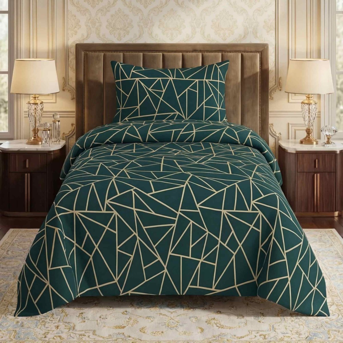 Ultra Soft Bed Sheet Set – Vertex, Single Size, 2 Pc - Lotus