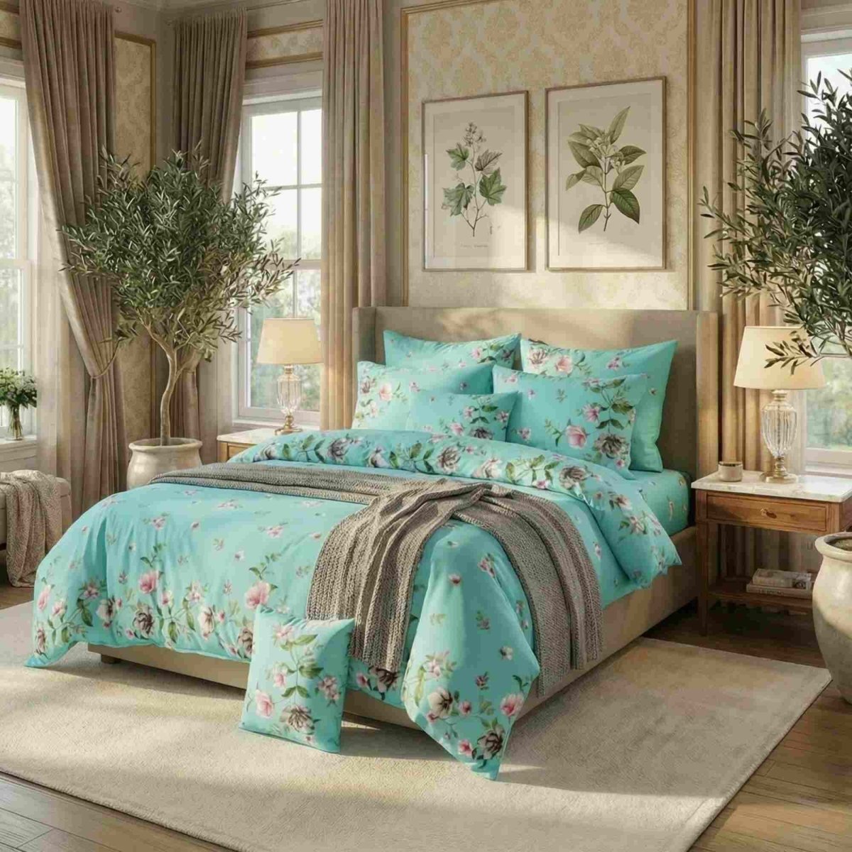 Ultra Soft Duvet Cover Set – Elorine, King Size, 6 Pc - Lotus