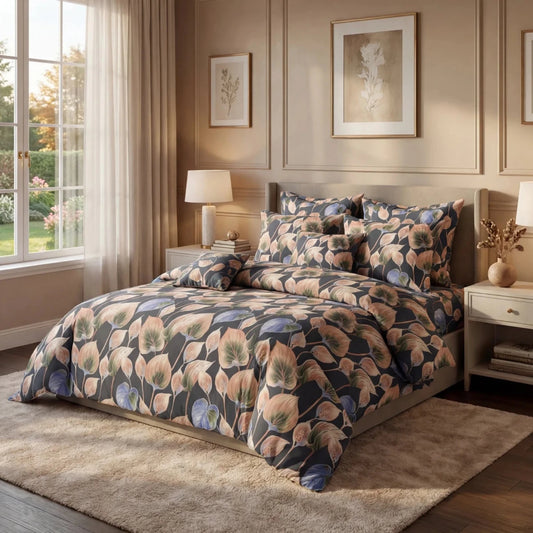 Ultra Soft Duvet Cover Set – Florets, King Size, 6 Pc - Lotus