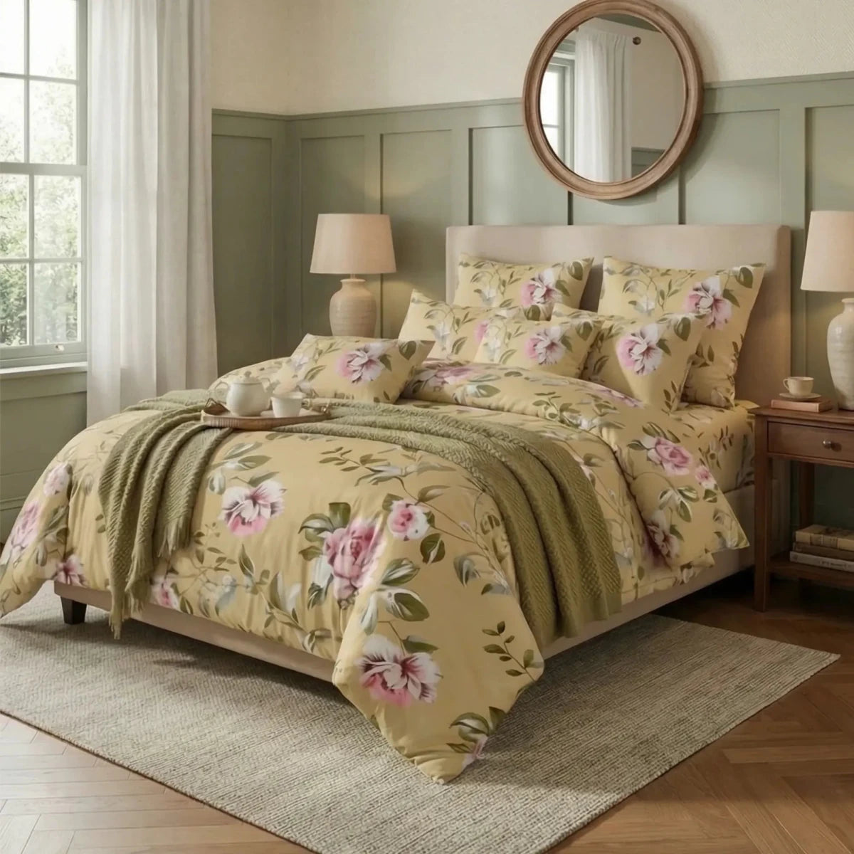 Ultra Soft Duvet Cover Set – Meadow, King Size, 6 Pc - Lotus