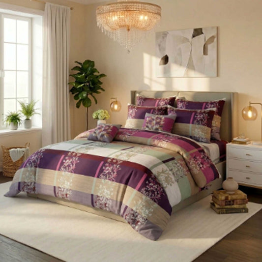 Ultra Soft Duvet Cover Set – Mulberry, King Size, 6 Pc - Lotus