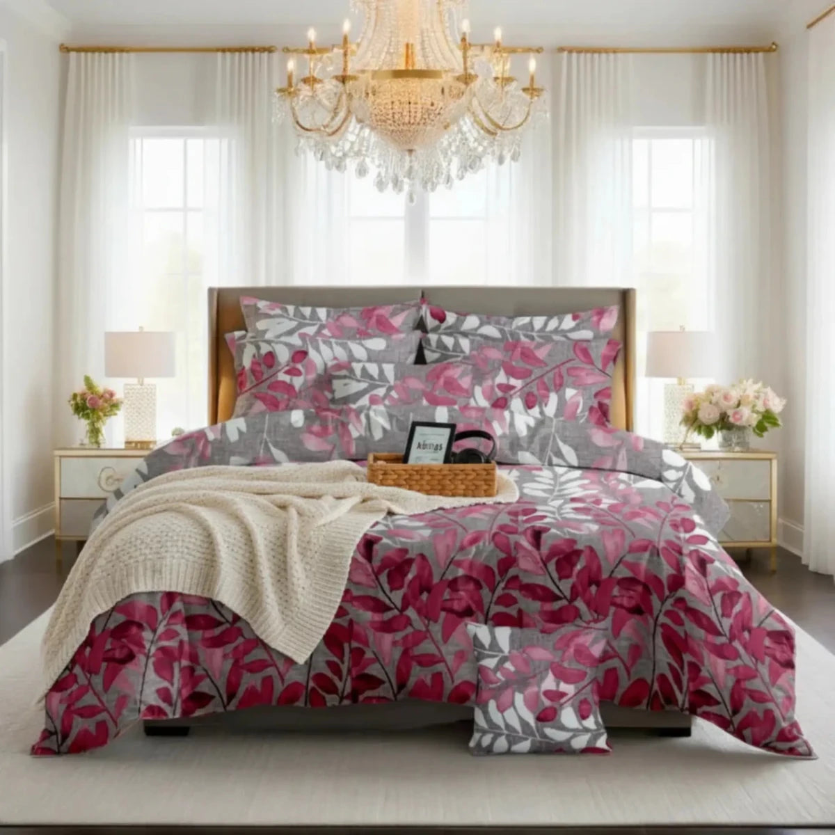Ultra Soft Duvet Cover Set – Petal, King Size, 6 Pc - Lotus