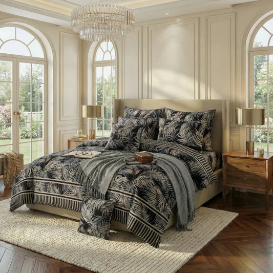 Ultra Soft Duvet Cover Set – Pinnate, King Size, 6 Pc - Lotus