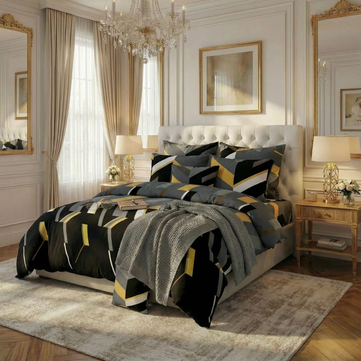 Ultra Soft Duvet Cover Set – Stark, King Size, 6 Pc - Lotus