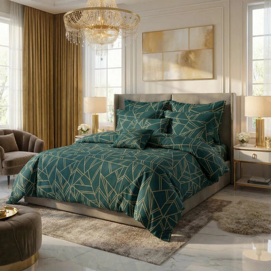 Ultra Soft Duvet Cover Set – Vertex, King Size, 6 Pc - Lotus