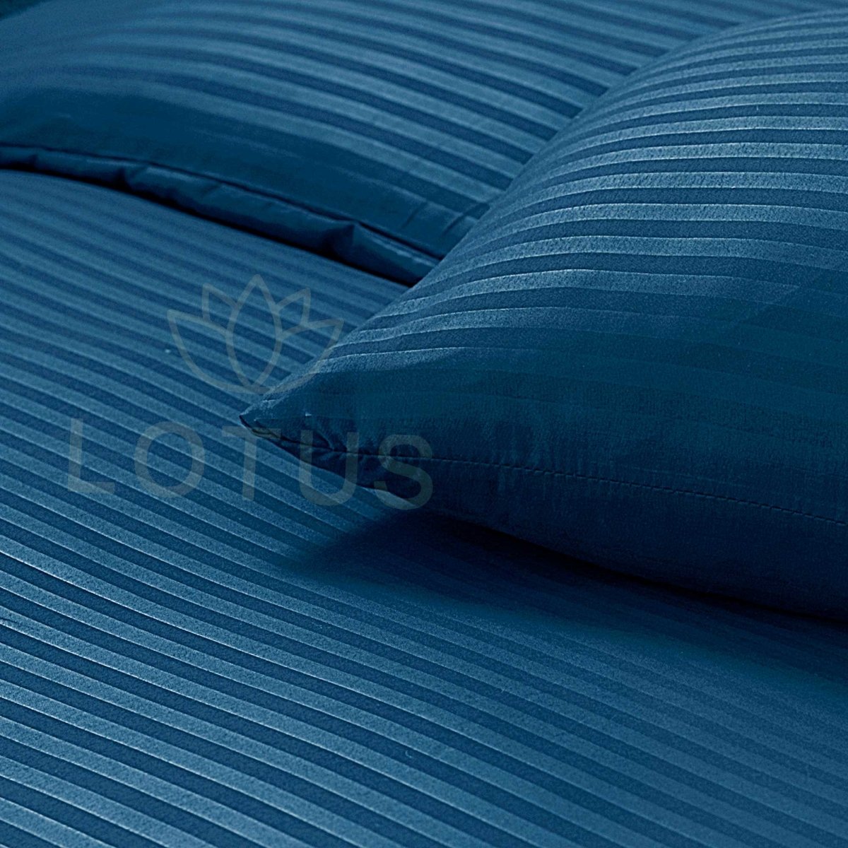 Ultra Soft Duvet Cover Set – Zinc Stripe, King Size, 6 Pc - Lotus