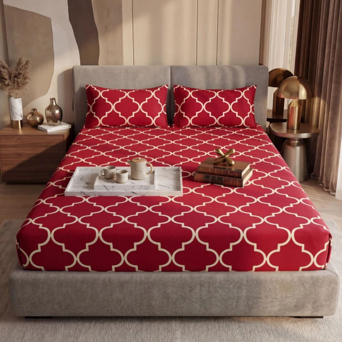 Ultra Soft Fitted Sheet Set – Apex, King Size, 3 Pc - Lotus