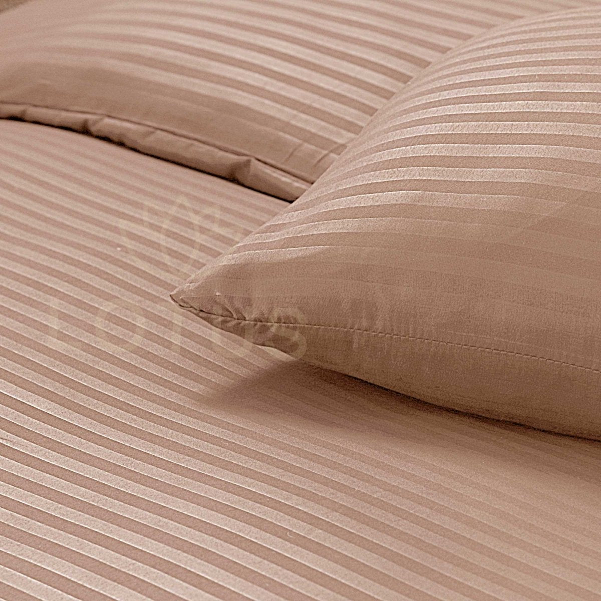 Ultra Soft Fitted Sheet Set – Beige Stripe, King Size, 3 Pc - Lotus
