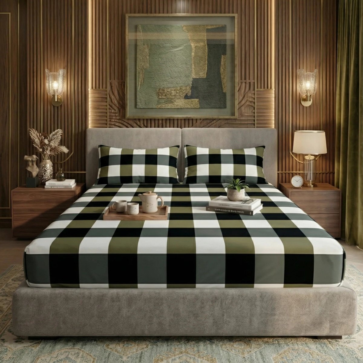 Ultra Soft Fitted Sheet Set – Buffalo, King Size, 3 Pc - Lotus