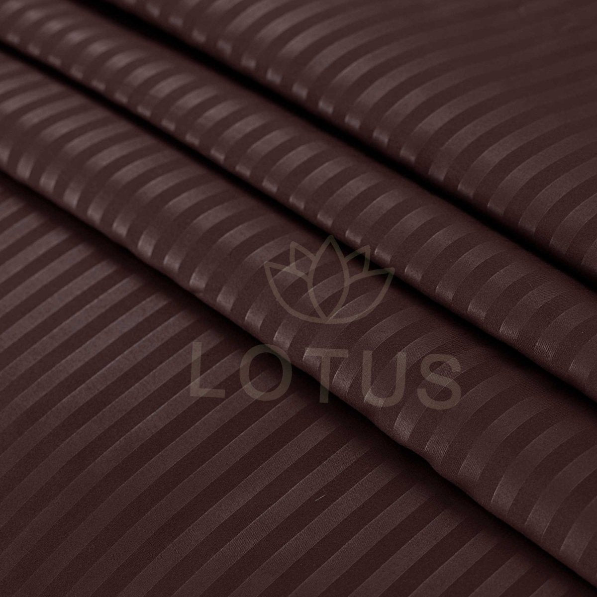 Ultra Soft Fitted Sheet Set – Chocolate Stripe, Single Size, 2 Pc - Lotus