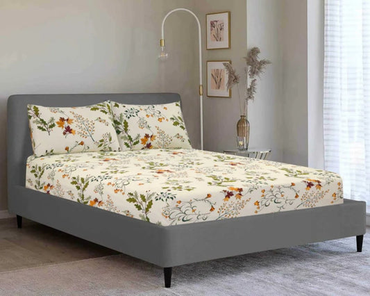 Ultra Soft Fitted Sheet Set – Flowery, King Size, 3 Pc - Lotus