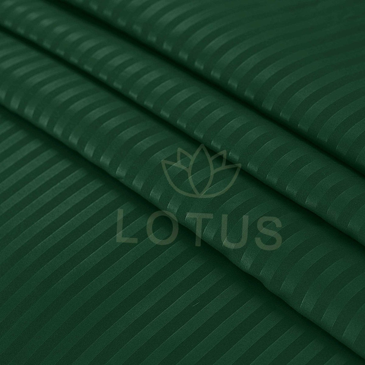 Ultra Soft Fitted Sheet Set – Green Stripe, Single Size, 2 Pc - Lotus