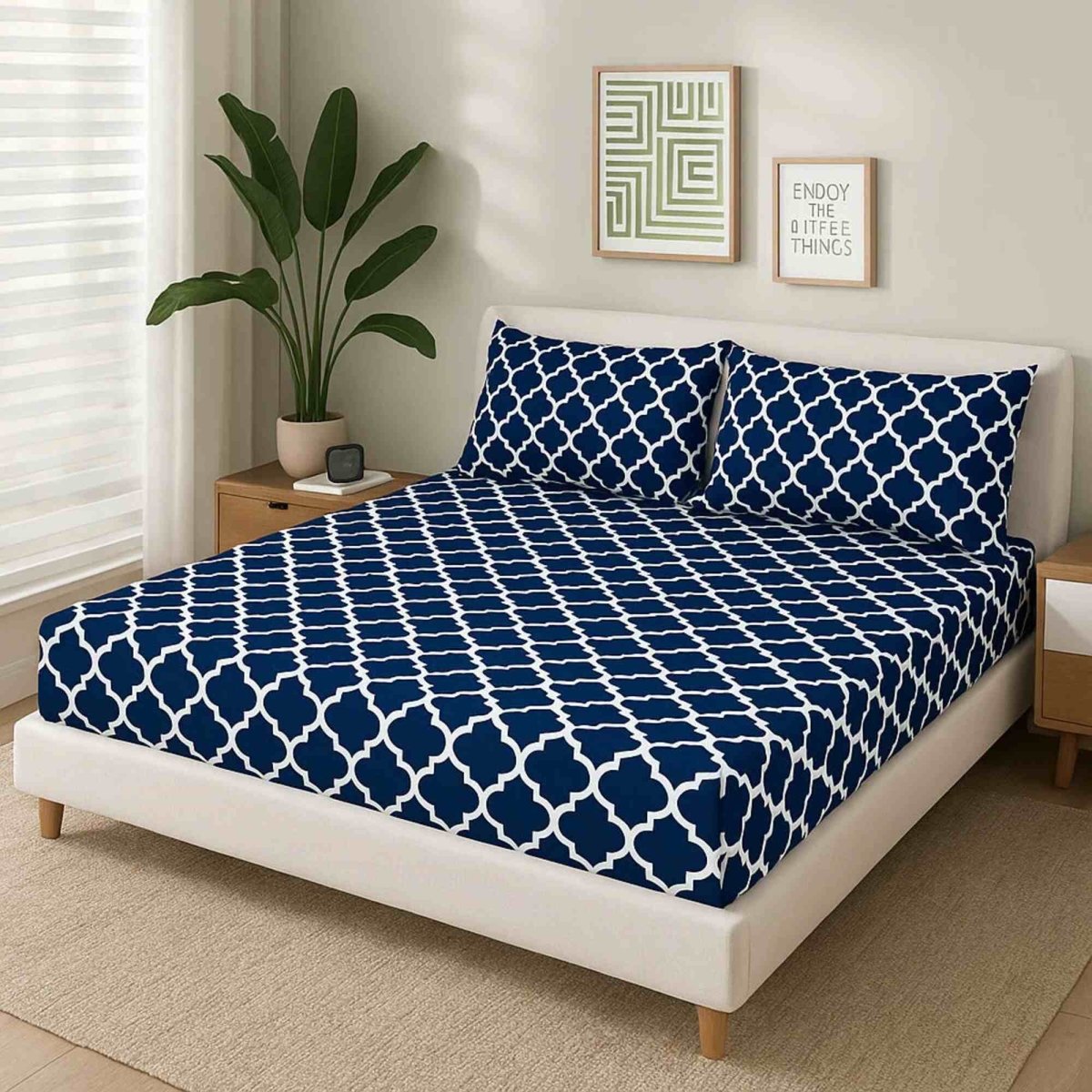 Ultra Soft Fitted Sheet Set – Ogee, King Size, 3 Pc - Lotus