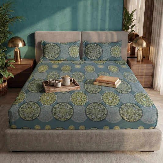 Ultra Soft Fitted Sheet Set – Orbit, King Size, 3 Pc - Lotus