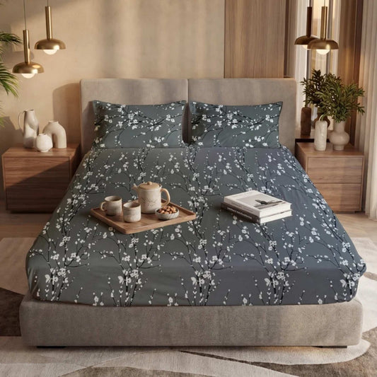 Ultra Soft Fitted Sheet Set – Sakura, King Size, 3 Pc - Lotus