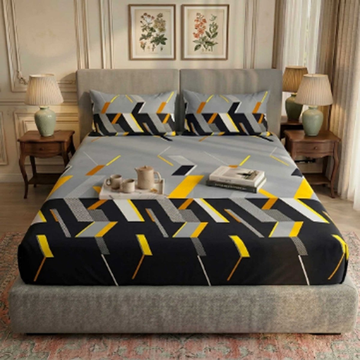 Ultra Soft Fitted Sheet Set – Stark, King Size, 3 Pc - Lotus