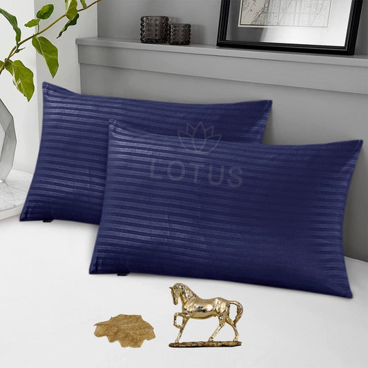 Ultra Soft Pillow Cover – Navy Stripe, 2 Pc - Lotus