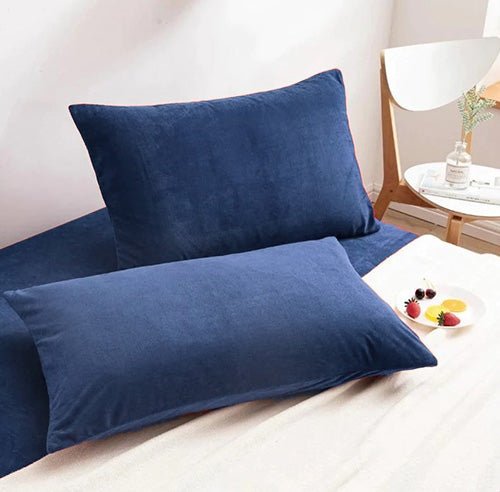 Velvet Pillow Cover Navy (Pack of 2) RFS - 30348 - Lotus