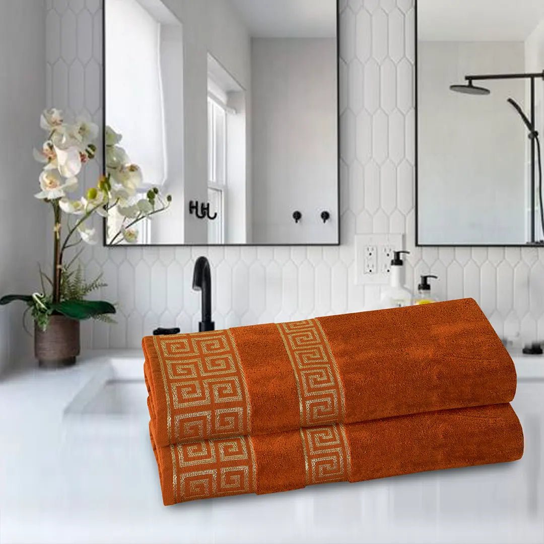 Versatile Bath Towel Rust (Pack Of 2) - 011 - Lotus