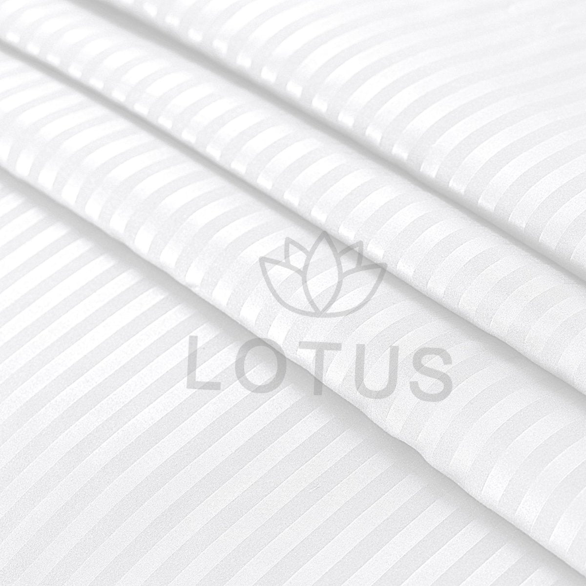 White Stripe Sateen - Pillow Cover ( Pack of 2 ) - Lotus