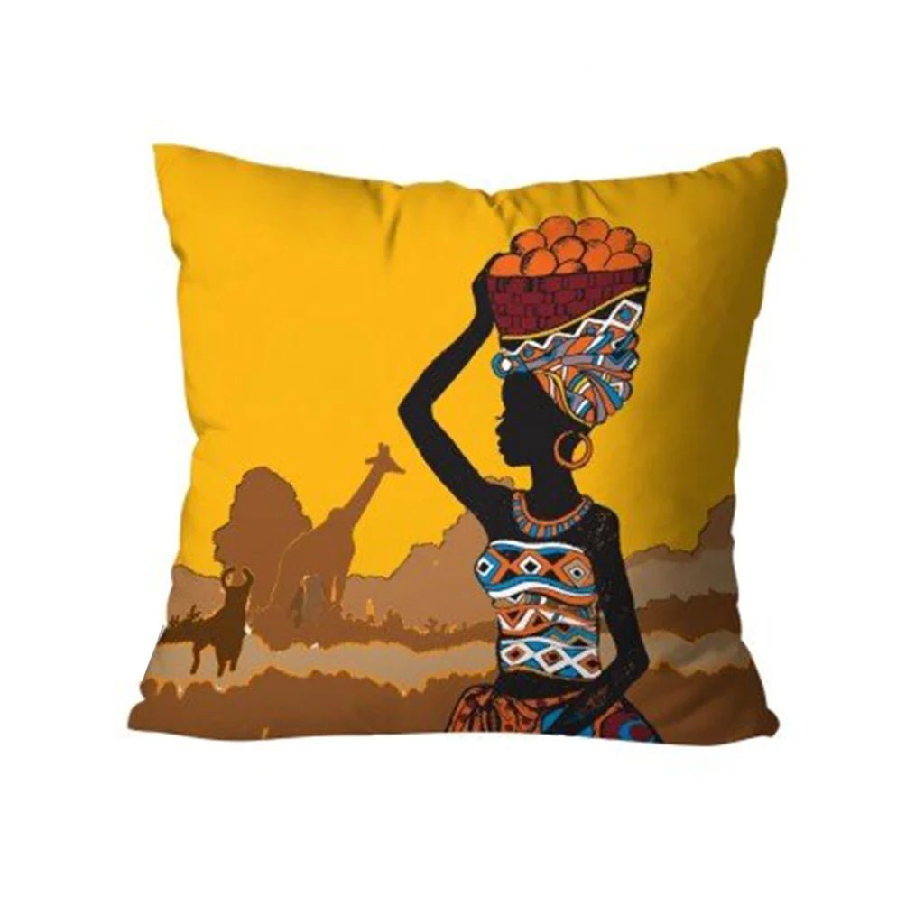 Yellow African Cushion Covers Pack 3 - CC58A Filling - Lotus