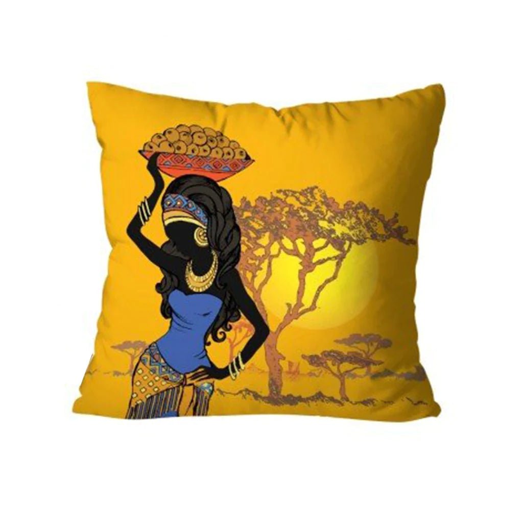 Yellow African Cushion Covers Pack 3 - CC58A Filling - Lotus