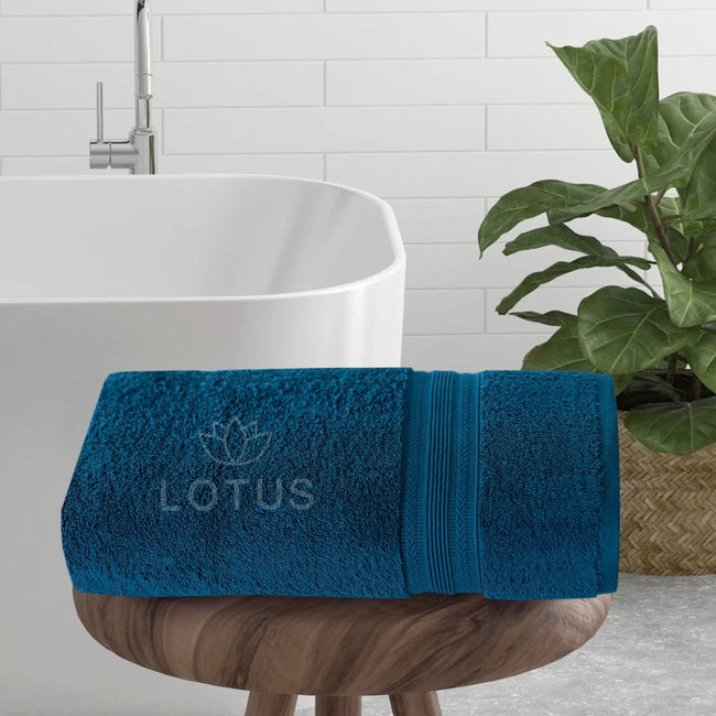 Zinc V Stripe - Bath Towel - Lotus Hover Image