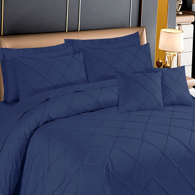 Diagonal Pleated Duvet Cover Set 8 Pcs Twilight-40156 RFS Main Image