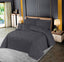 Diagonal Pleated Duvet Cover Set 8 Pcs Gray-40162 RFS