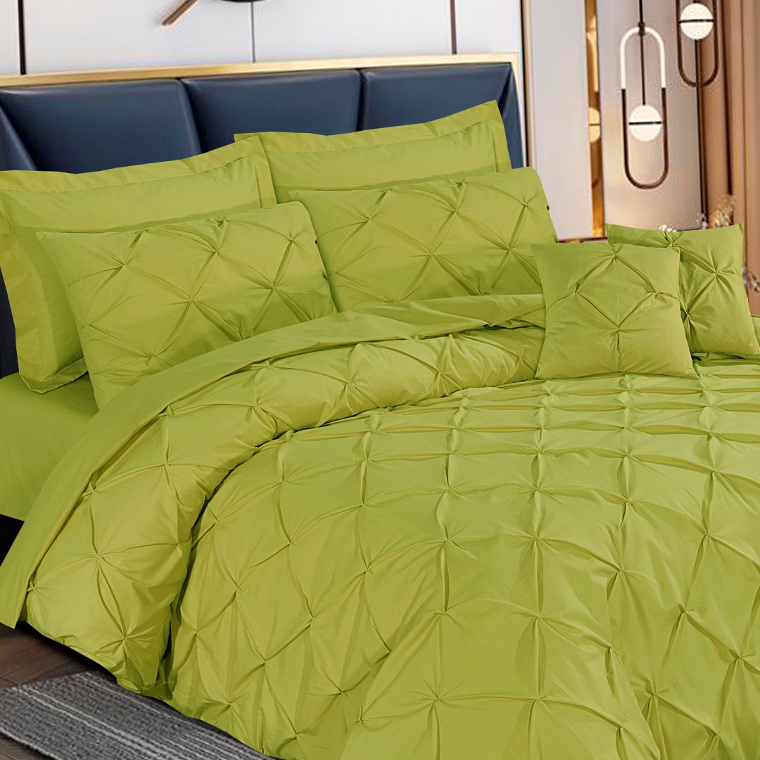 Pin Tuck Duvet Cover 8 Pcs Set Oasis-40185 (Limited Stock)
