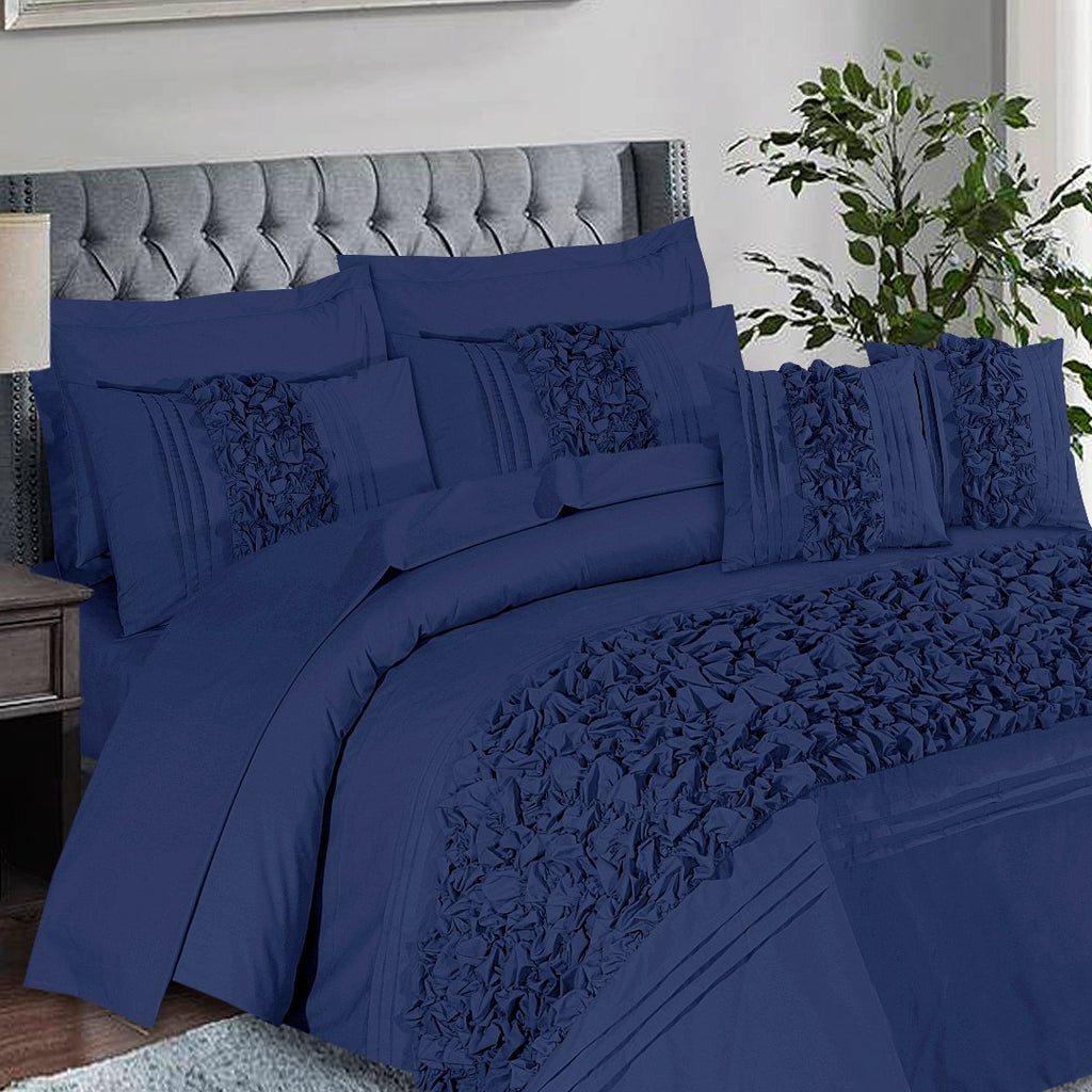 Roly-Poly Duvet Cover 8 Pcs Set Navy-40205 RFS