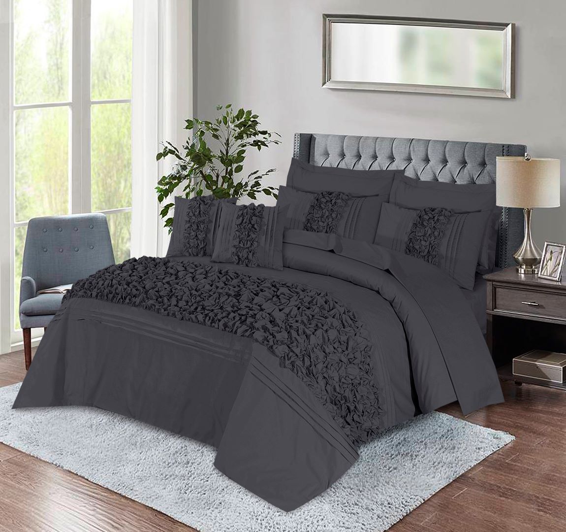 Roly-Poly Duvet Cover 8 Pcs Set Set Grey-40206 RFS