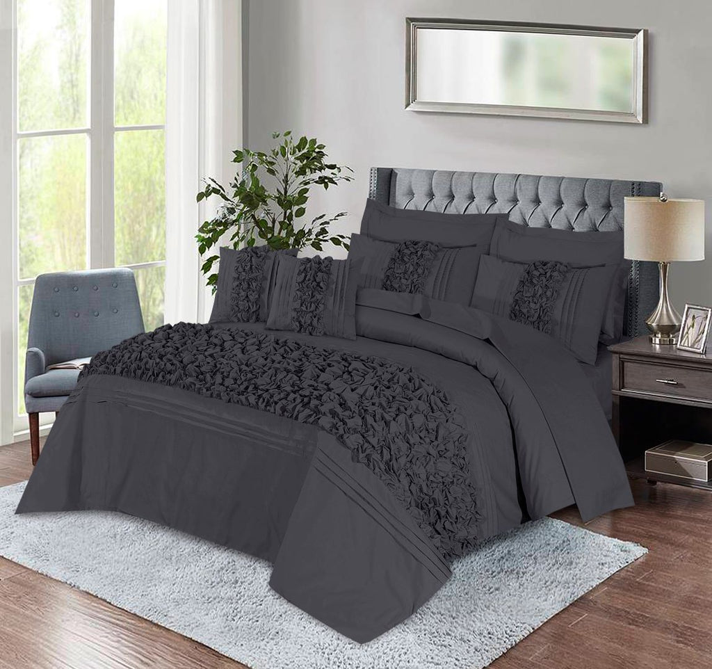 Roly-Poly Quilt Cover Set Grey-40206 RFS