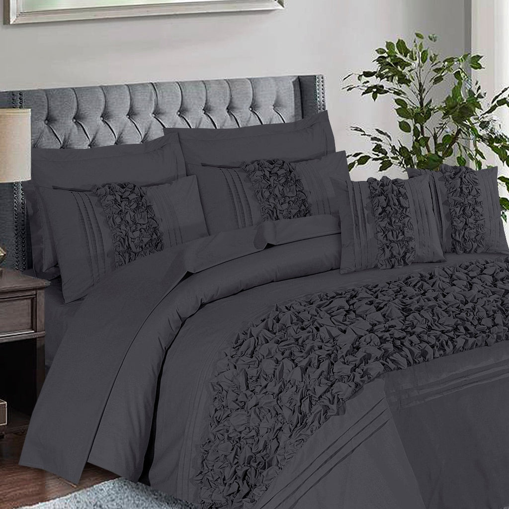 Roly-Poly Quilt Cover Set Grey-40206 RFS