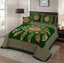 Jacquard Velvet Bed Sheet Set 4 pcs Chikankari Forest Green King-40264 RFS